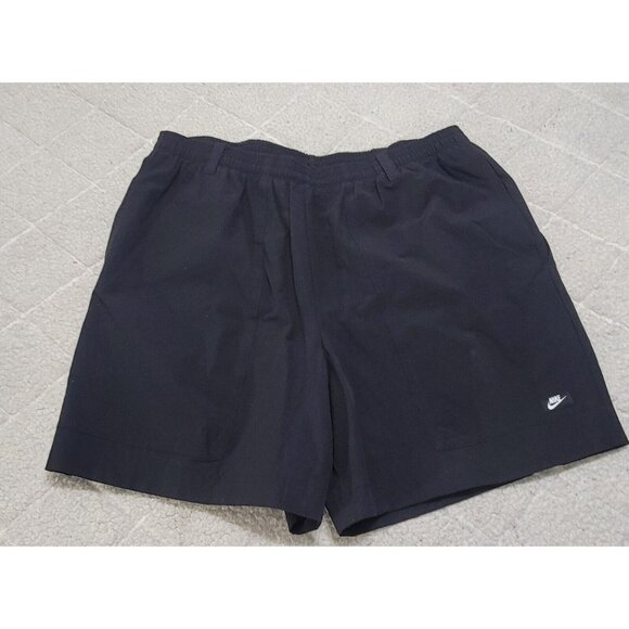 Nike Mens Black Drawstring‎ Shorts With Pockets Elastic Waist Mesh Lined Size XL - Picture 2 of 10